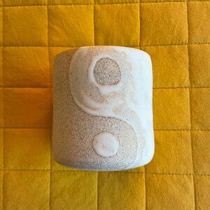 Mudwitch - Raw White Clay Yin Yang Mug
